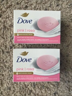 Bundle of Dove Pink Beauty Bars Moisturizing Cream (2 Pack)